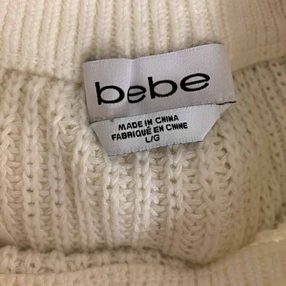 Bebe Women’s Lace Up Detail Crew Neck Sweater - Picture 6 of 6